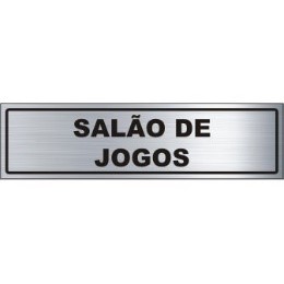 Placa: Salão de Jogos - Horário: Todos os Dias Das 8:00 hs às 22