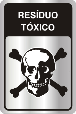 Placa Cuidado Tóxico -  - Loja de Sinalização